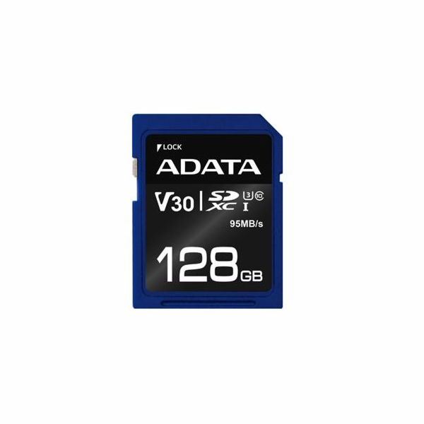 ADATA SDXC karta 128GB Premier Pro UHS-I U3 Class10 V30S ...