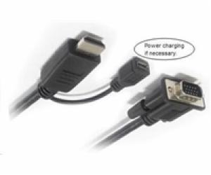 PremiumCord Kabelový převodník HDMI na VGA s napájecím mi...