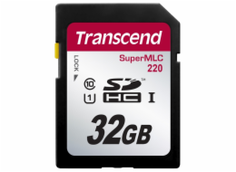Transcend 32GB SDHC220 (Class 10) UHS-I U1 SuperMLC paměťová karta, 95 MB/s R, 80 MB/s W