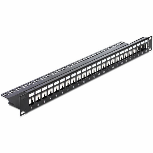 Delock Keystone Patch Panel - Propojovací panel - černá -...