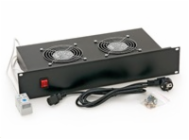 TRITON 19" ventilačná jednotka, 2 ventilátory, s termostatom, 2U