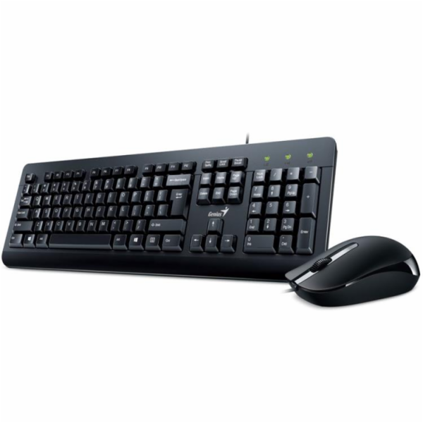 GENIUS klávesnice s myší KM-160/ Drátový set/ USB/ černý/...