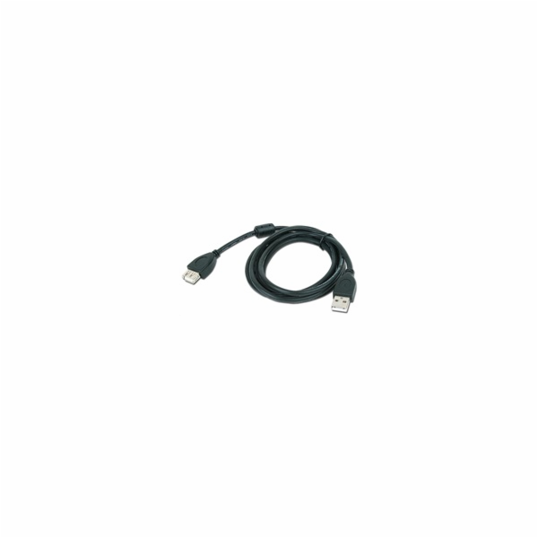 GEMBIRD Kabel USB 2.0 A-A prodlužovací 1,8m Premium (čern...