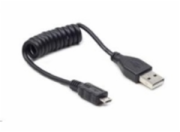 GEMBIRD Kabel USB 2.0 A-Micro B propojovací 0,60m (černý, kroucený)