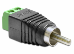 Delock Adapter RCA male > Terminal Block - Video / audio adaptér - komponentní video /audio - svorkovnice se 2 piny s piny (male) do RCA s piny (male)