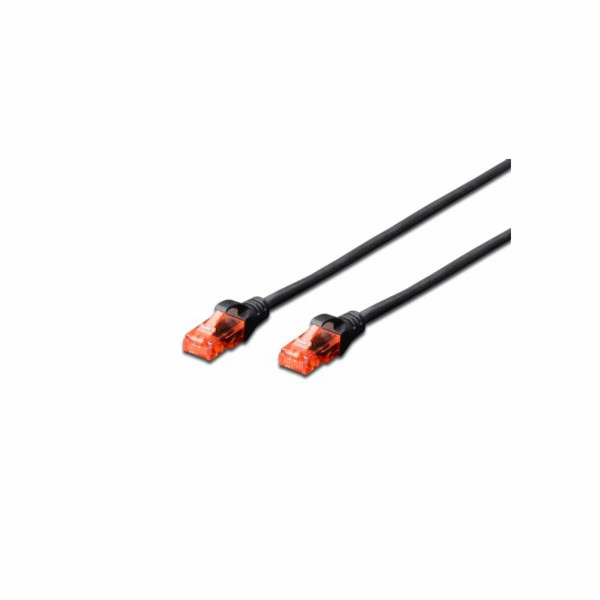 Digitus Ecoline Patch Cable, UTP, CAT 6e, AWG 26/7, černý...