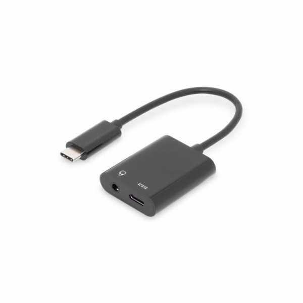 DIGITUS USB Type-C Adapter Type-C to USB--C + 3.5mm Jack