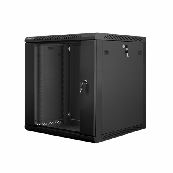 Nástěnný rack 19  12U 600X600mm černý flat pack