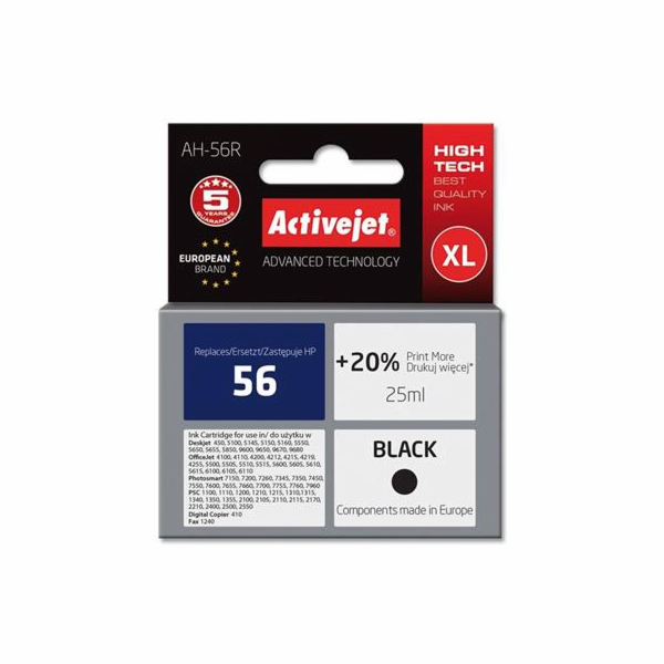 Activejet Inkoust AH-56R (náhradní inkoust HP 56 C6656A; ...