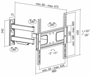 LOGILINK BP0014 LOGILINK - TV wall mount, 32-55, max. 50 kg