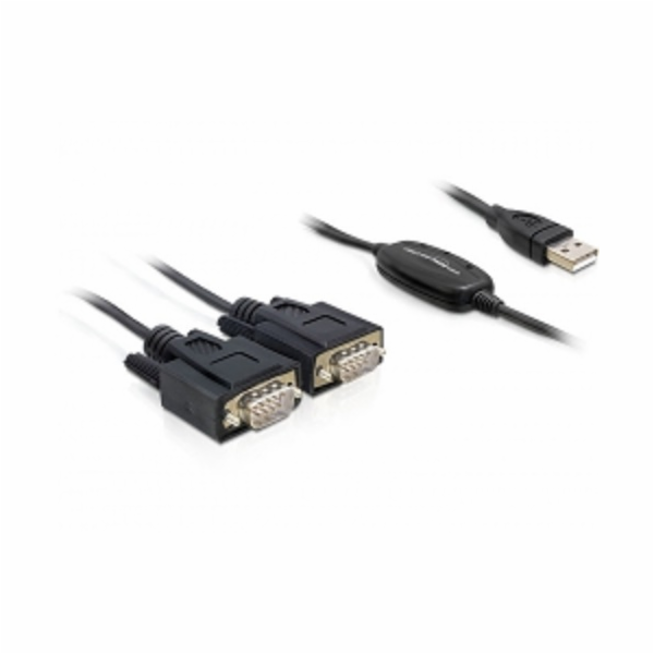 Adapter USB 2.0 Type-A > 2 x Serial DB9, Adapter USB 2.0 ...