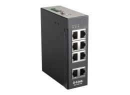 D-Link DIS 100E-8W - Přepínač - neřízený - 8 x 10/100 - lze montovat na konzolu DIN, pro připevnění na zeď - DC napájení