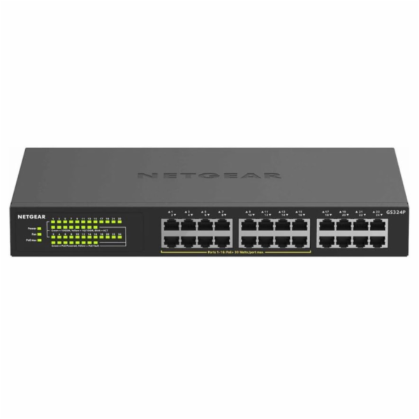 Netgear GS324P Netgear 24PT GIGE UNMNGED SWCH W/ POE+