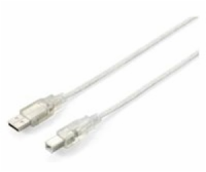 Equip USB-A - USB-B USB kabel 1,8 m průhledný (128650)