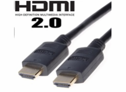 PremiumCord HDMI 2.0 High Speed + Ethernet kabel, zlacené konektory, 3m