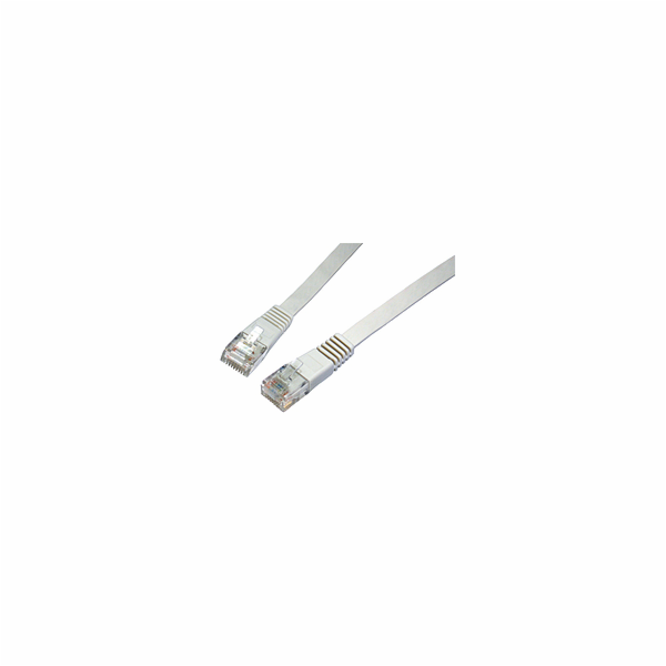 Solarix Patch kabel plochý CAT6 UTP LSOH 1m šedý non-snag...