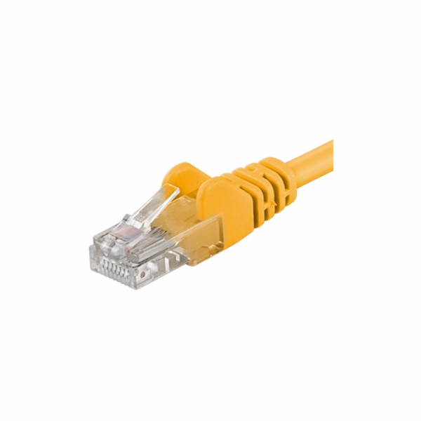 PREMIUMCORD Patch kabel UTP RJ45-RJ45 CAT5e 1m žlutá