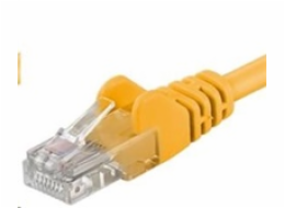 PREMIUMCORD Patch kabel UTP RJ45-RJ45 CAT5e 0.25m žlutá