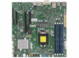 SUPERMICRO MB 1xLGA1151 (Core 8th/ 95W in 1U), Q370,4xDDR4,6xSATA3,M.2,4xPCIe 3.0 (x16, x1,2 x4),2xDP,DVI,Audio,2x LAN