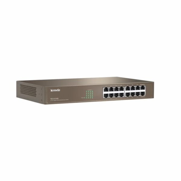 Tenda TEG1016D - 16x Gigabit Switch, Fanless-bez ventilát...