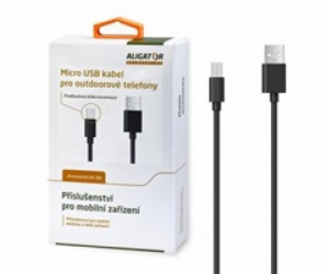 Aligator Datový kabel s prodlouženým microUSB konektorem,...