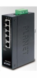 Planet ISW-501T, 5x 10/100, DIN,IP30, rozšířený teplotní rozsah -40~75 st.C