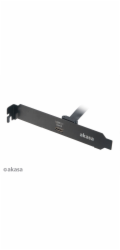 AKASA adaptér MB interní, USB 3.1, PCI závorka s Type-C konektorem, 50 cm bracket