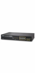 Planet GS-4210-8P2S PoE+ switch 8x 10/100/1000Base-T, 2x SFP, 802.3at do 120W, VLAN, SNMP/WEB