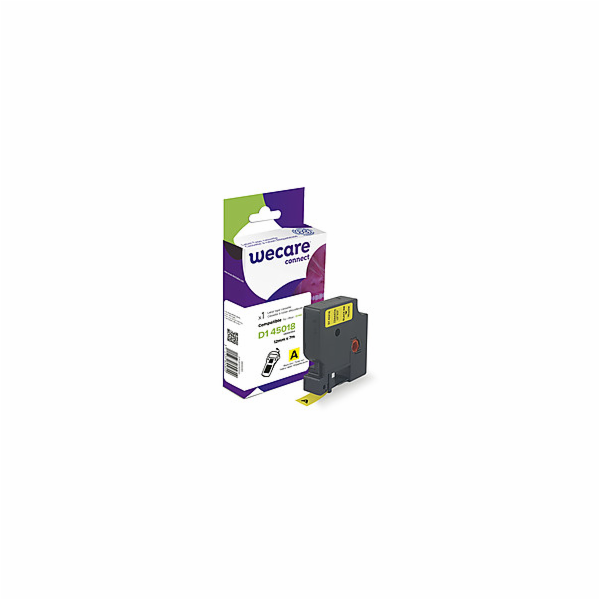 WECARE ARMOR páska pro DYMO S0720580, černá/žlutá, 12mm x 7m