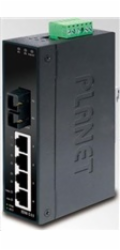 Planet ISW-511, 4x 10/100Base-TX+ 1x 100FX 2km, MM, DIN, IP30