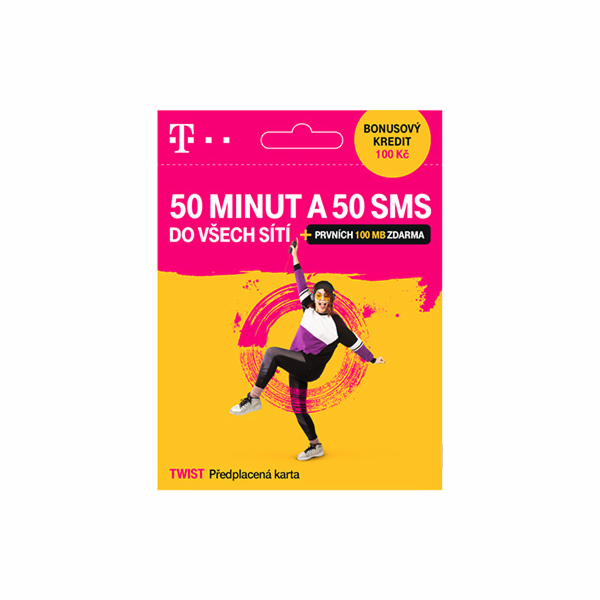 T-Mobile Twist SIM karta 50 min/50 SMS