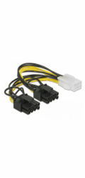 Delock PCI Express napájecí kabel 6 pin samice > 2 x 8 pin samec 15 cm