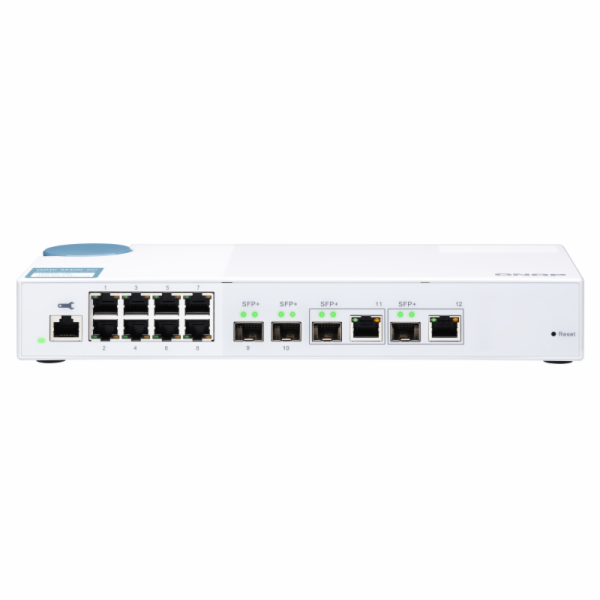 QNAP řízený switch QSW-M408-2C (12portů: 8x Gigabit port ...
