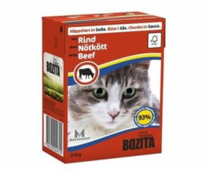 BOZITA Hovězí v omáčce - mokré krmivo pro kočky - 370g