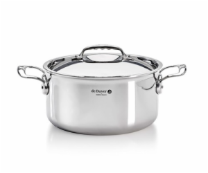 De Buyer Affinity Bratentopf Edelstahl mit Deckel 24 cm