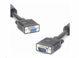 PREMIUMCORD Kabel VGA prodlužovací 5m (HD15M/F, dvojité stínění, feritová jádra)
