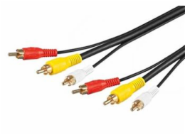 Kabel propojovací 3x cinch(M) - 3x cinch(M), 1,5m