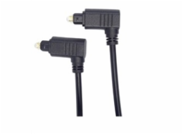 Optický kabel Toslink 90° - Toslink 90°, OD:4mm, 1m