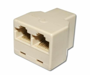 Rozbočovač UTP cat.5e 1 na 2 RJ45 (rozdvojka)