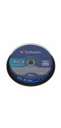1x10 Verbatim BD-R Blu-Ray 50GB 6x Speed, bila blue Cakebox