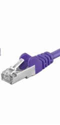 PREMIUMCORD Patch kabel CAT6a S-FTP, RJ45-RJ45, AWG 26/7 3m fialová