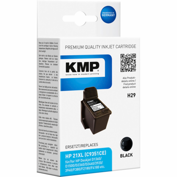 KMP H29 cartridge cerna kompatibilni s HP C 9351 AE