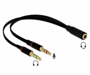 Adaptér náhlavní soupravy DeLOCK 1x 3,5 jack zásuvka > 2x...