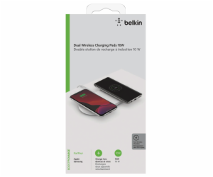 Belkin Dual bezdr. nab.podlozka 2x10W sit. zdroj bila WIZ...