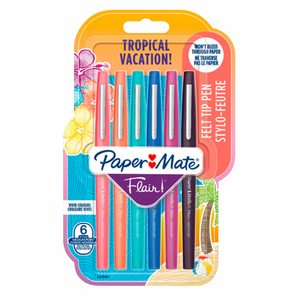 1x6 Paper Mate Flair fixky Tropical Vacation M 0,7 mm