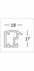 Rámeček Walther Trendstyle 13x18 stříbrný plast