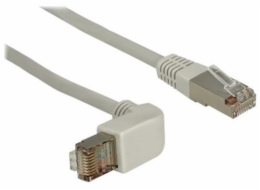 Delock - Patch kabel - RJ-45 (M) do RJ-45 (M) - 2 m - SFTP - CAT 5e - konektor 90°, lisovaný - šedá
