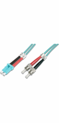 DIGITUS Fiber Optic Patch Cord, LC to ST, Multimode 50/125 µ, Duplex Length 5m, Class OM3