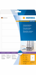 Herma Speciální etikety na pořadače, A4, bílý, neprůhledný matný papír, 175 ks, zaoblené rohy. (5090)