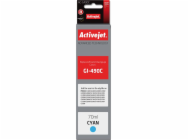 Activejet AC-G490C ink for Canon printer; Canon GI-490C replacement; Supreme; 70 ml; cyan